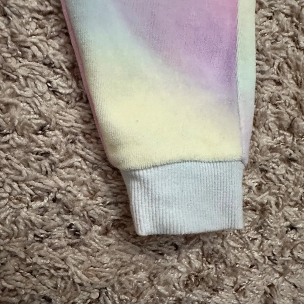 Juicy Couture Kids Tie Dye Rainbow Velour Pants Girls Size 4T Cute Spring